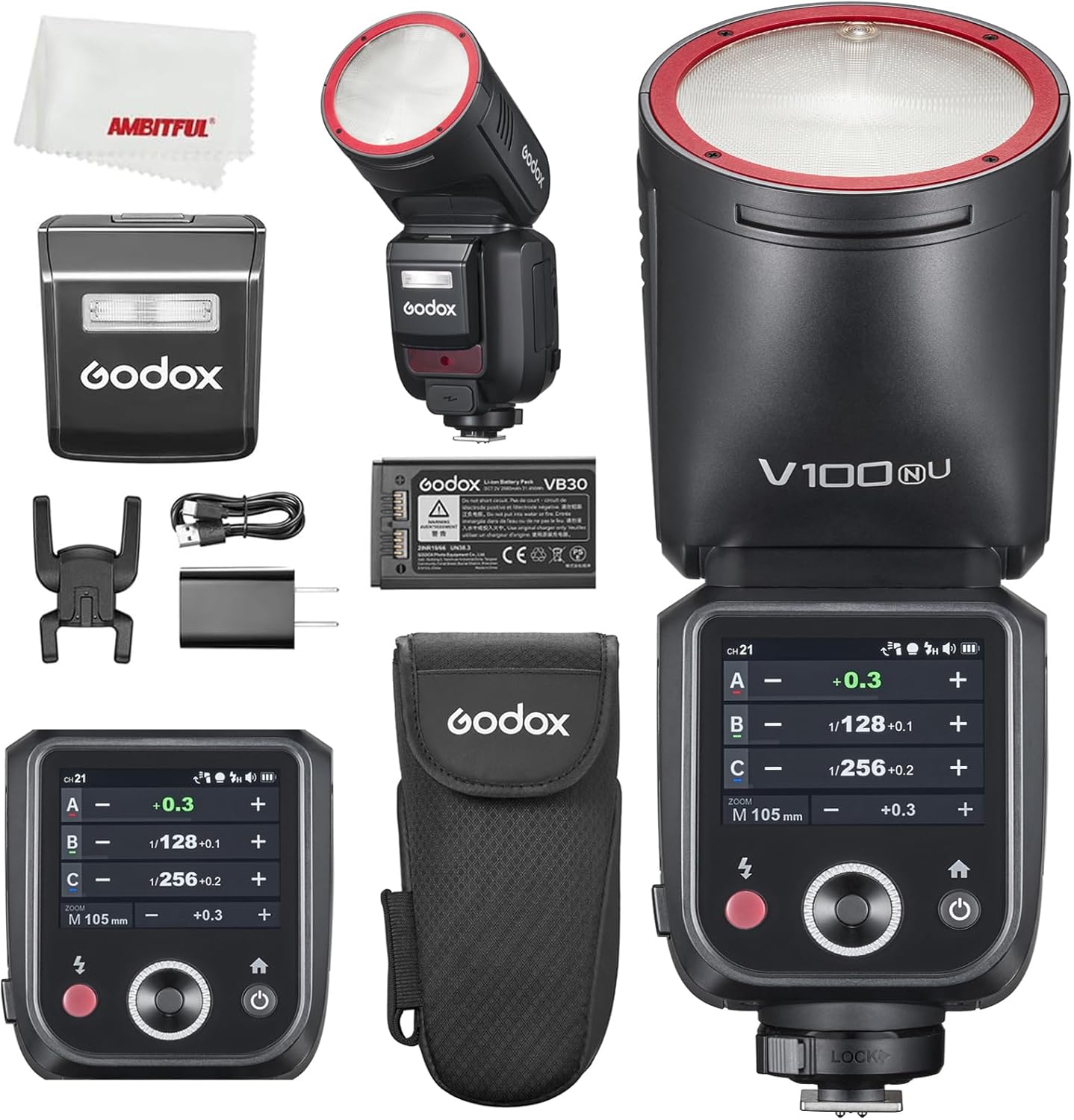 Godox V100 N TTL Li-ion Round Head Flash for Nikon Cameras