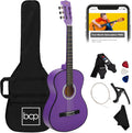 38in Purple Beginner All Wood Acoustic Guitar Starter Kit - Complete