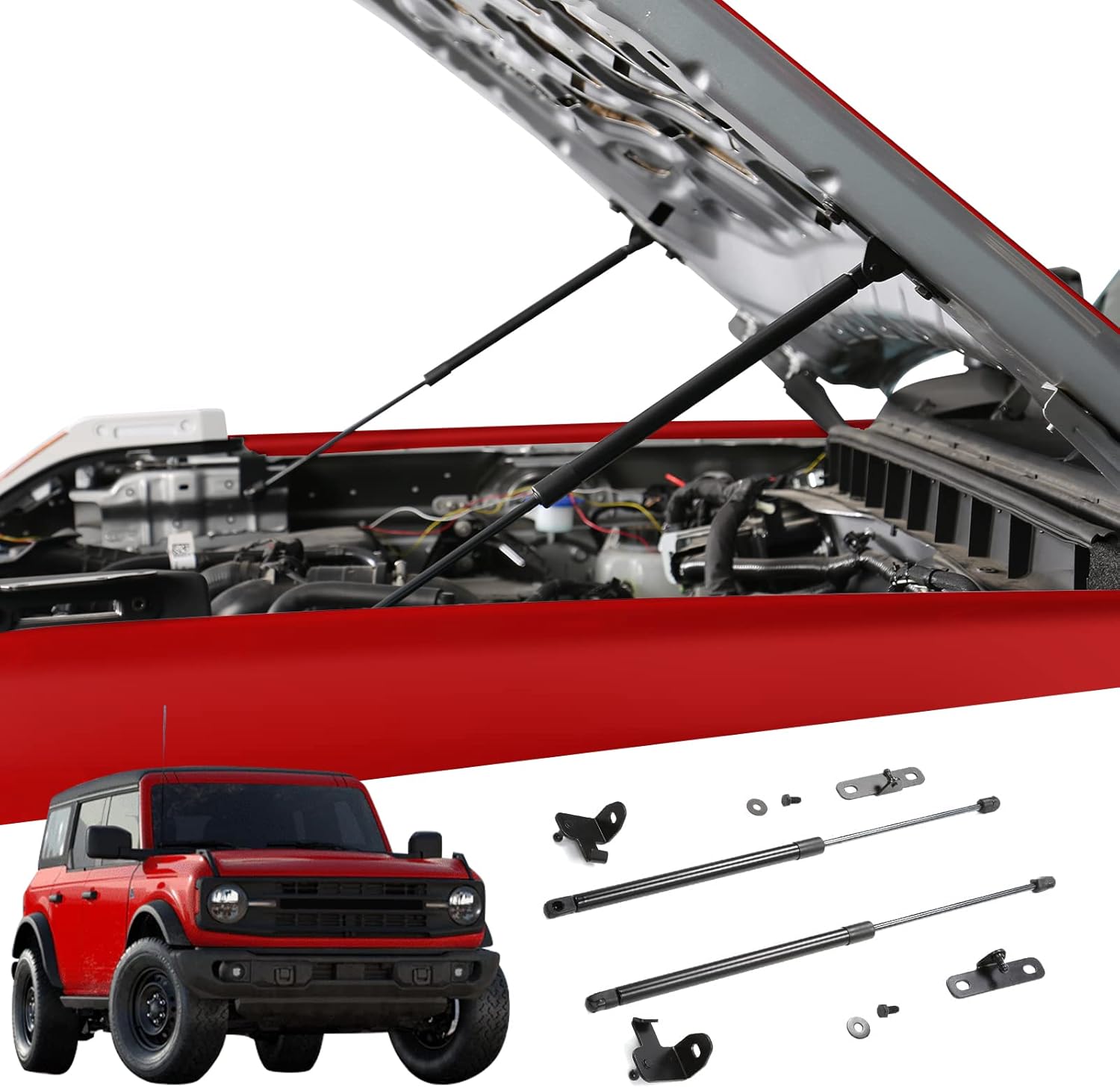 Mabett Front Bonnet Hood Lift Supports for Ford Bronco 2021-2025
