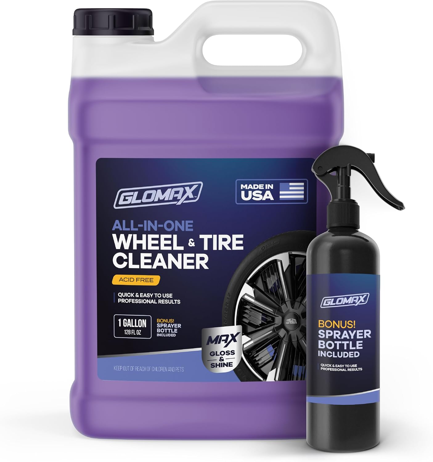 Non Acid Wheel Cleaner - All in One Tire Cleaner for Detailing