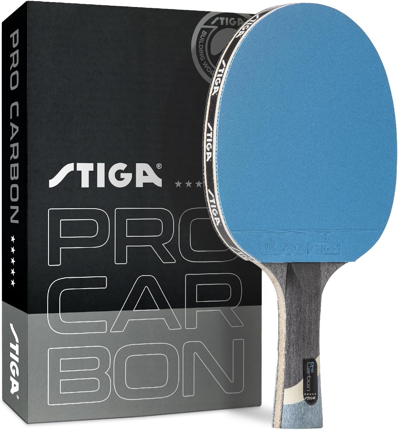 STIGA Pro Carbon Table Tennis Racket for Tournament Play