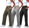 3 Pack Sweatpants Women Straight Leg Sweatpants - Cozy Everyday Common