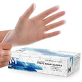 Dre Health Medium Clear Vinyl Medical Exam Gloves - Heavy Duty Pack