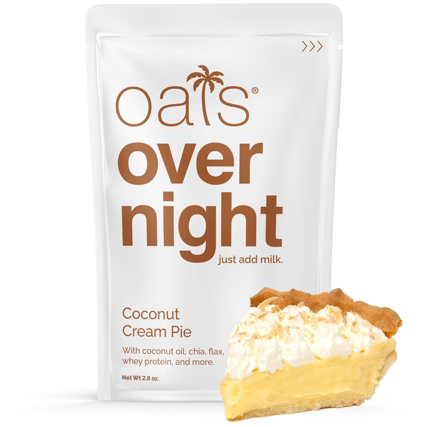 Oats Overnight Coconut Cream Pie - High Protein Breakfast Option