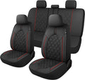 Luxury PU Leather Car Seat Covers Full Set - Waterproof Split Bench