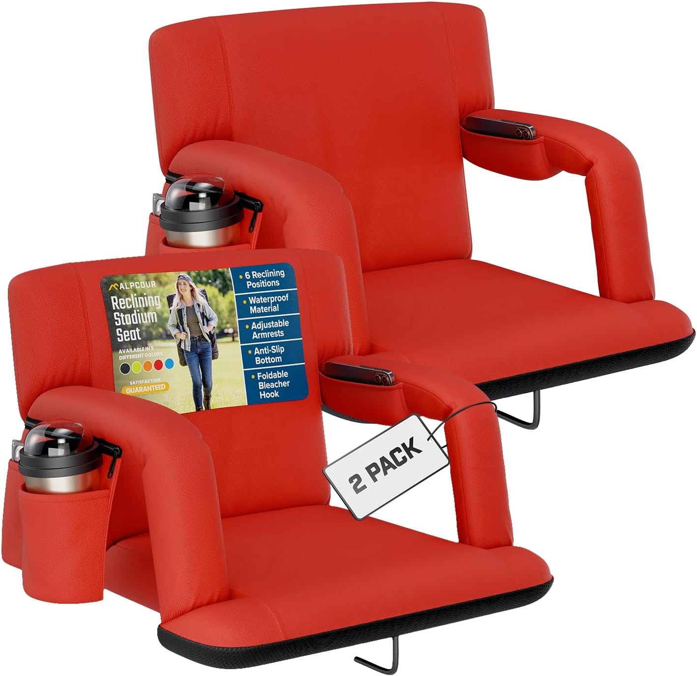 Alpcour Reclining Stadium Seat for Ultimate Comfort Outdoors