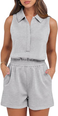 Romper for Womens 2025 Summer Dressy Casual V Neck One Piece