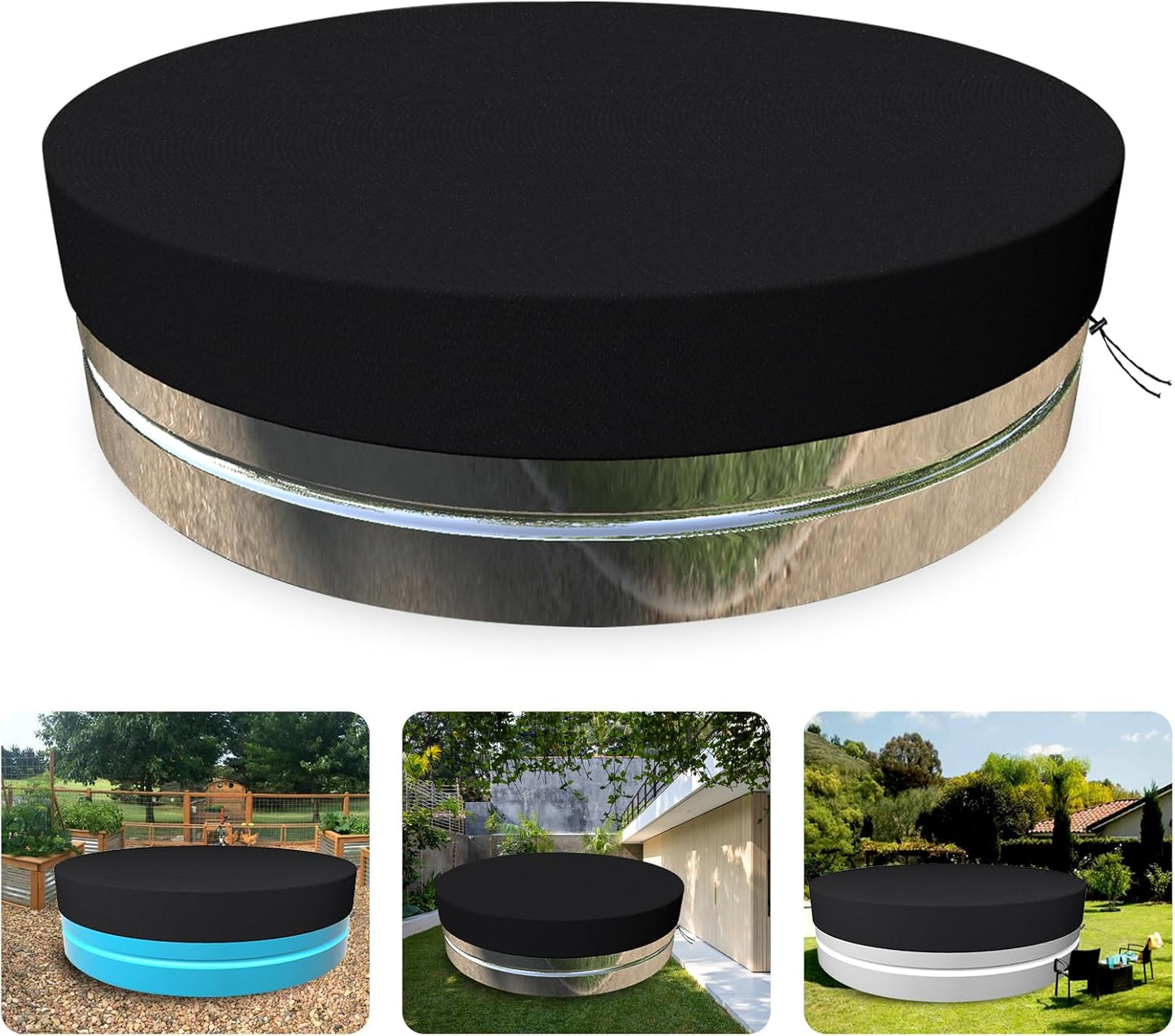 MRWiZMS Stock Tank Pool Cover - Waterproof and UV Resistant