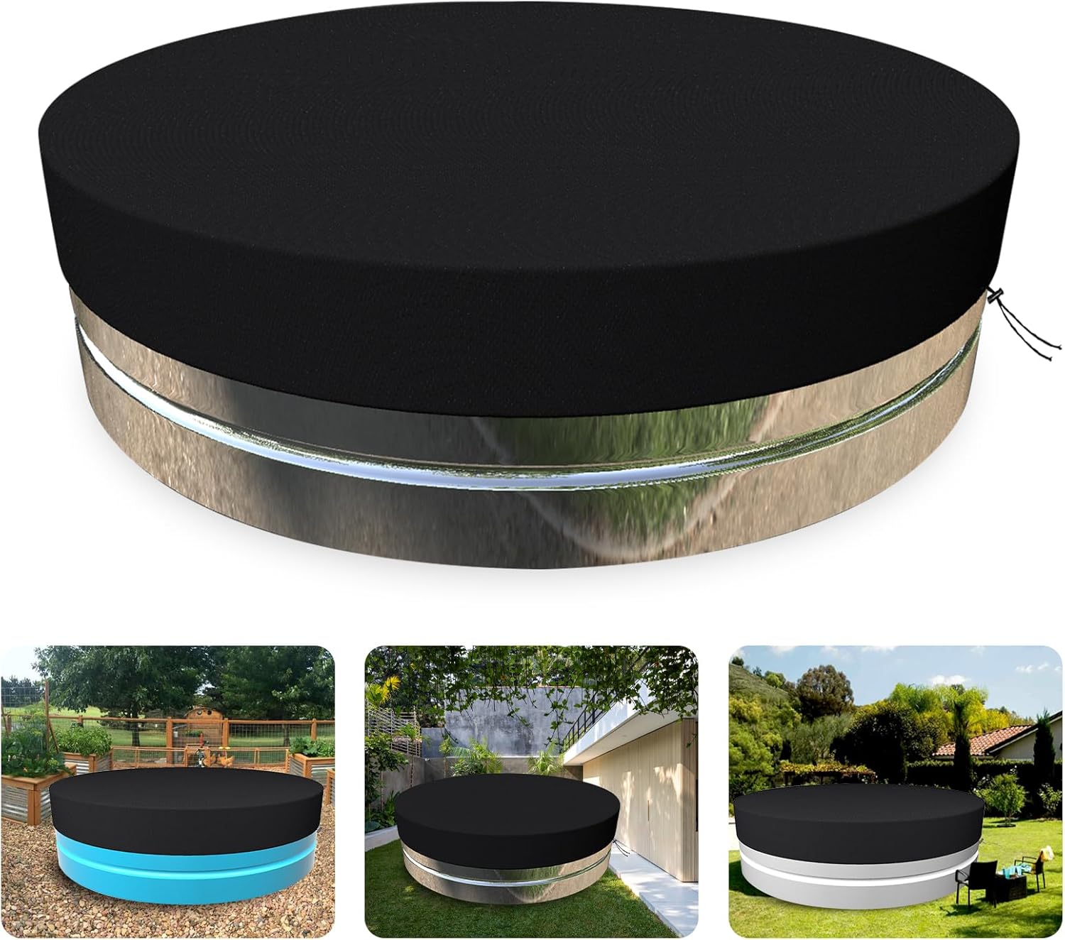 MRWiZMS Stock Tank Pool Cover - Waterproof and UV Resistant