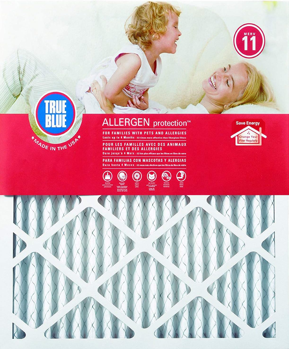 True Blue Allergen 14x25x1 Air Filter for Cleaner Indoor Air