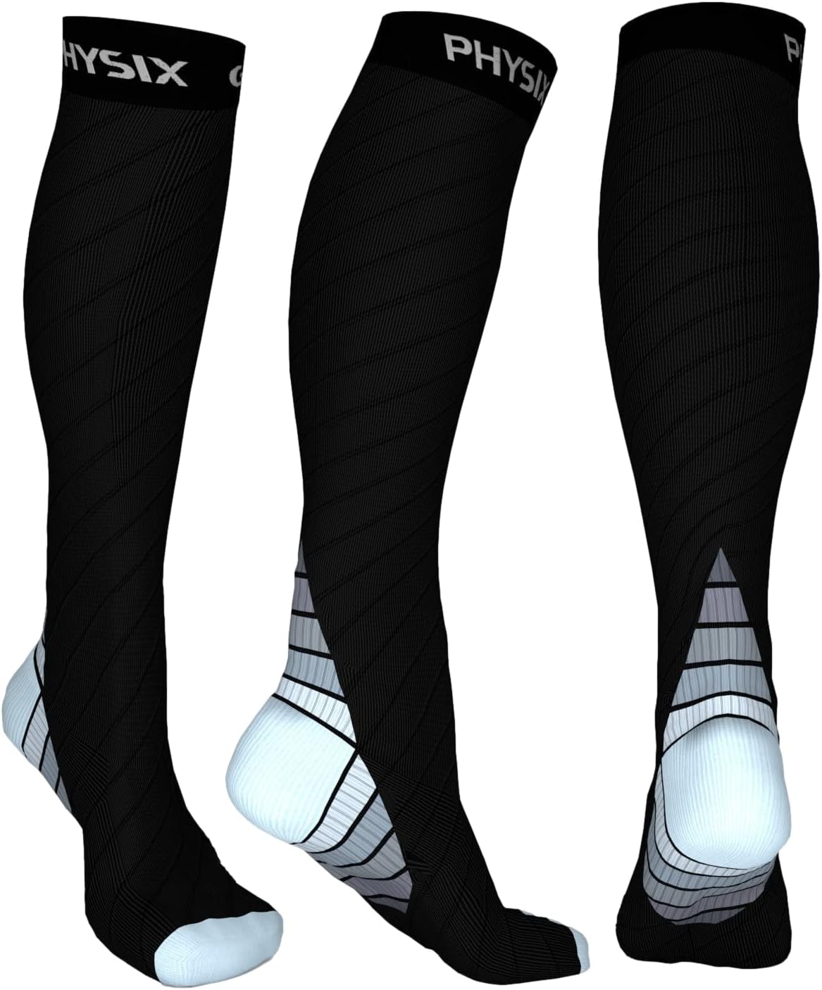 Physix Gear Compression Socks 20-30mmHg - Enhance Performance