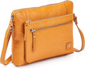 Small Women's Real Leather Crossbody Bag - Soft Pebbled Nappa