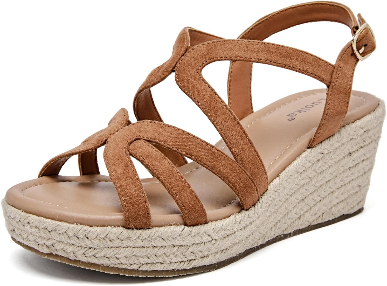 Luoika Women's Wide Width Wedge Sandals for Comfort