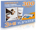 HERKKA 300 Pack Laminating Sheets 11 x 17 in - Clear 3 mil