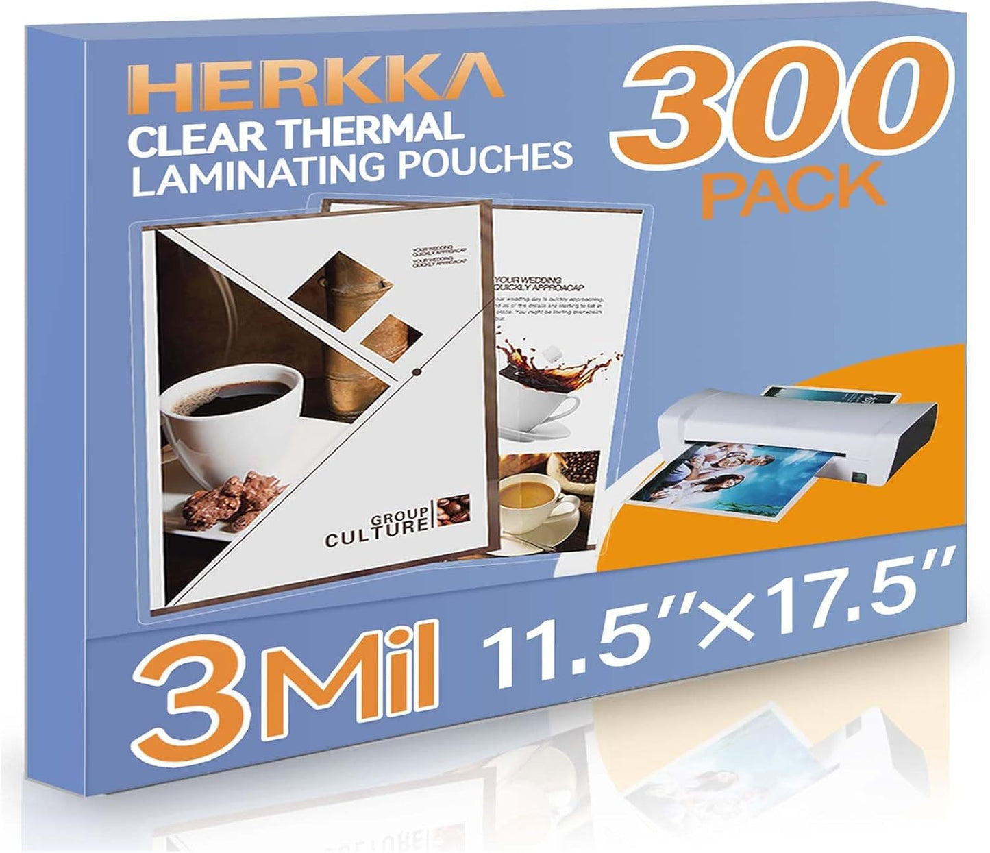 HERKKA 300 Pack Laminating Sheets for 11 x 17 Inch Documents