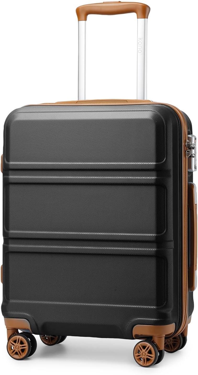 Kono 20ft' Carry on Luggage with Spinner Wheel TSA Lock