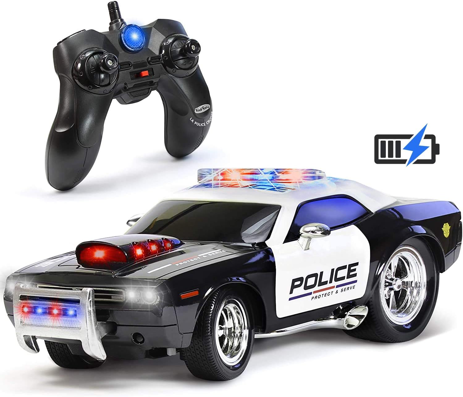 Rechargeable Police Car Remote Control Toy for Kids - Fun Gift