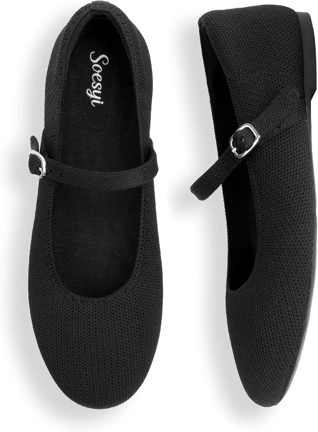 Comfortable Women's Round Toe Ballet Flats with Adjustable Straps