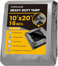 Tarp Waterproof 10x20 ft 16 Mil Heavy Duty Tarp - UV Resistant, Rip