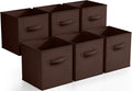 Foldable Storage Cubes 6 Pack - Collapsible Fabric Bins for Closets