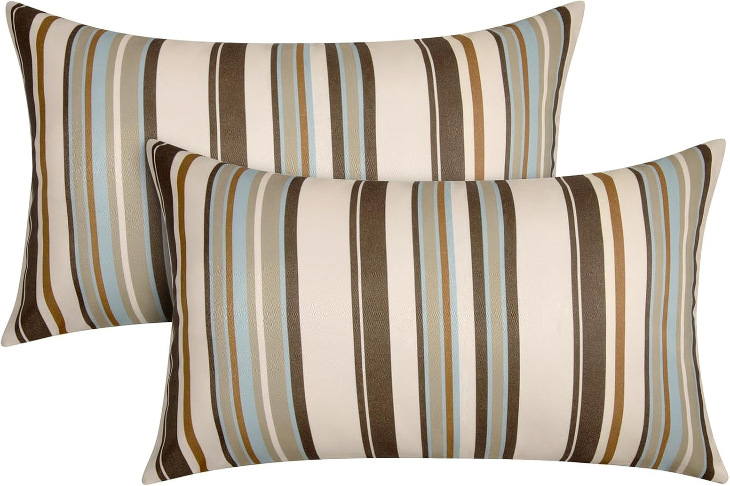 Pack of 2 Waterproof Outdoor Pillows for Patio and Garden