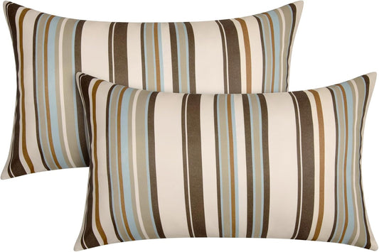 Pack of 2 Waterproof Outdoor Pillows for Patio and Garden