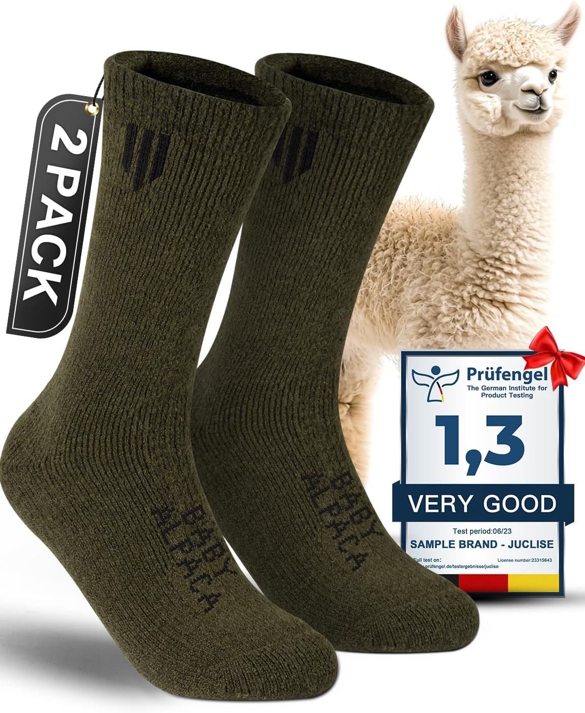 Alpaca Wool Crew Socks for Men and Women - Thick Thermal Comfort