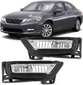 Nilight Fog Lights Assembly Compatible with 2013-2015 Honda Accord