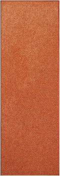 Ambiant Orange Solid Color 2 ft x 10 ft Runner - Soft, Pet Friendly