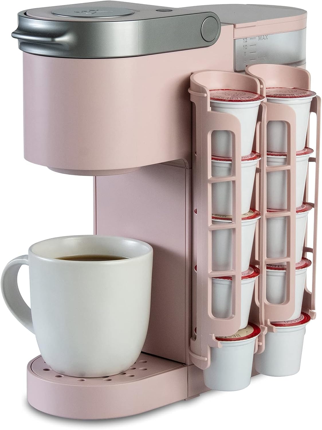 PINK K Cup Holder: Space-Saving, 10-Cup Storage