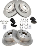 TRQ Front and Rear Brake Pad & Rotor Kit Compatible with 1997-99