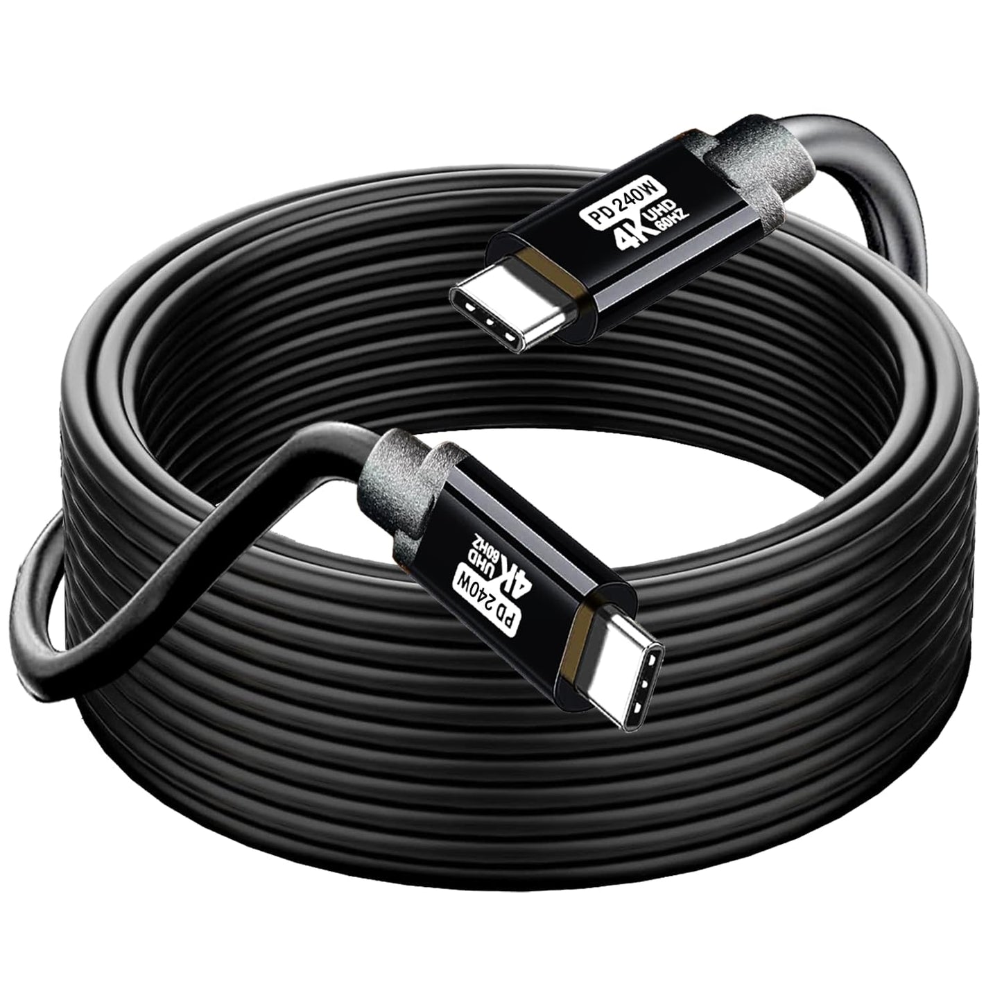 USB C to C Cable 40FT for Fast Charging and 4K Video Output