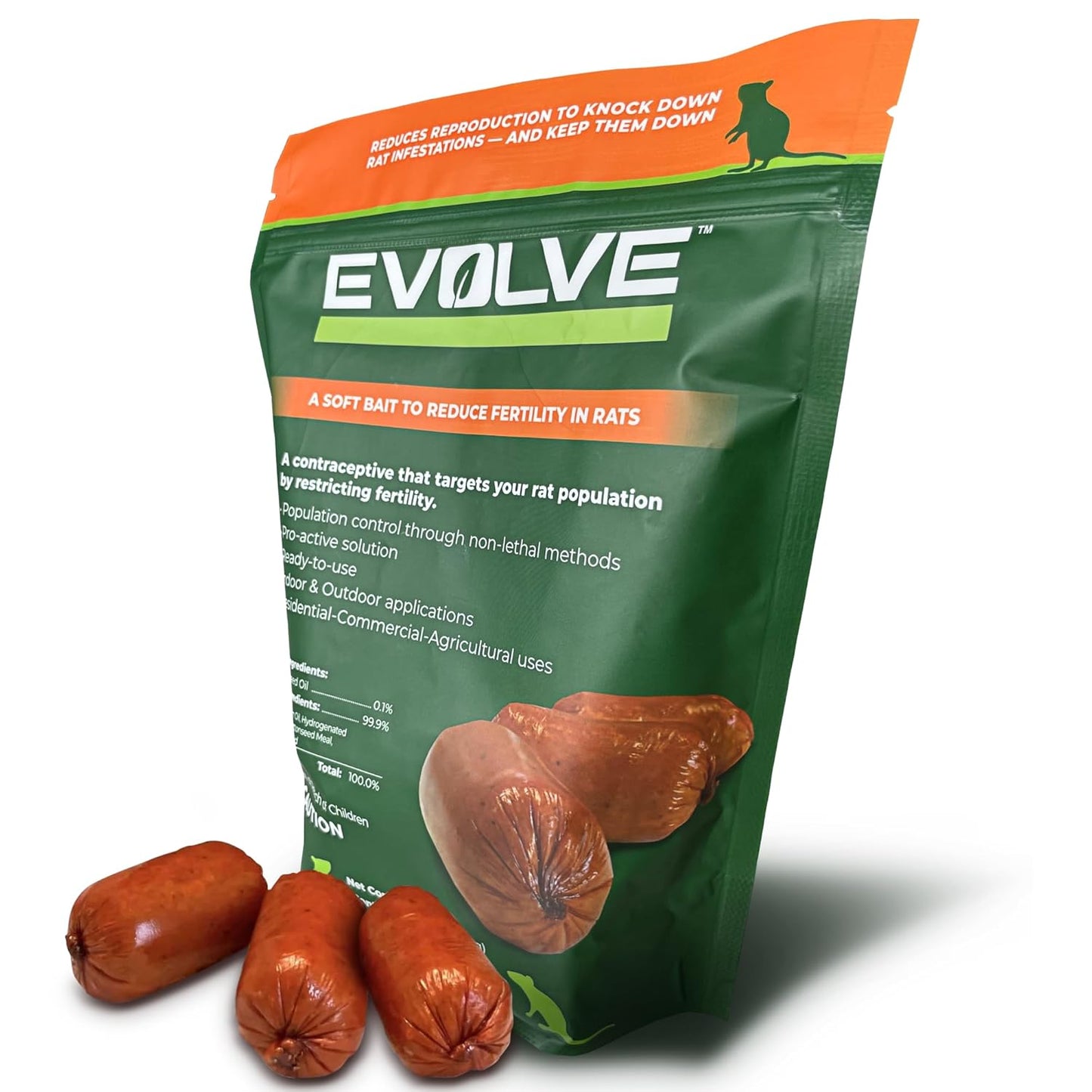 Evolve Cottonseed Oil-Based Soft Bait Contraceptive for Rats