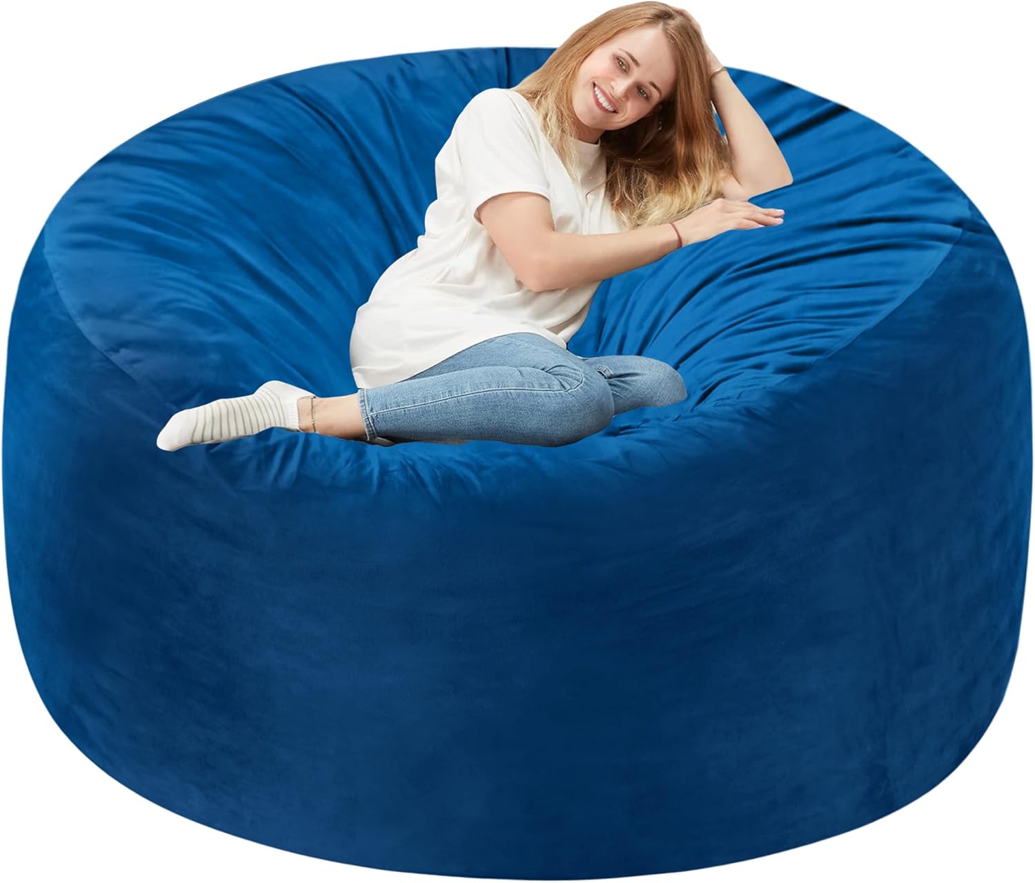 Homguava 6FT Giant Bean Bag Chair with Memory Foam for Comfort