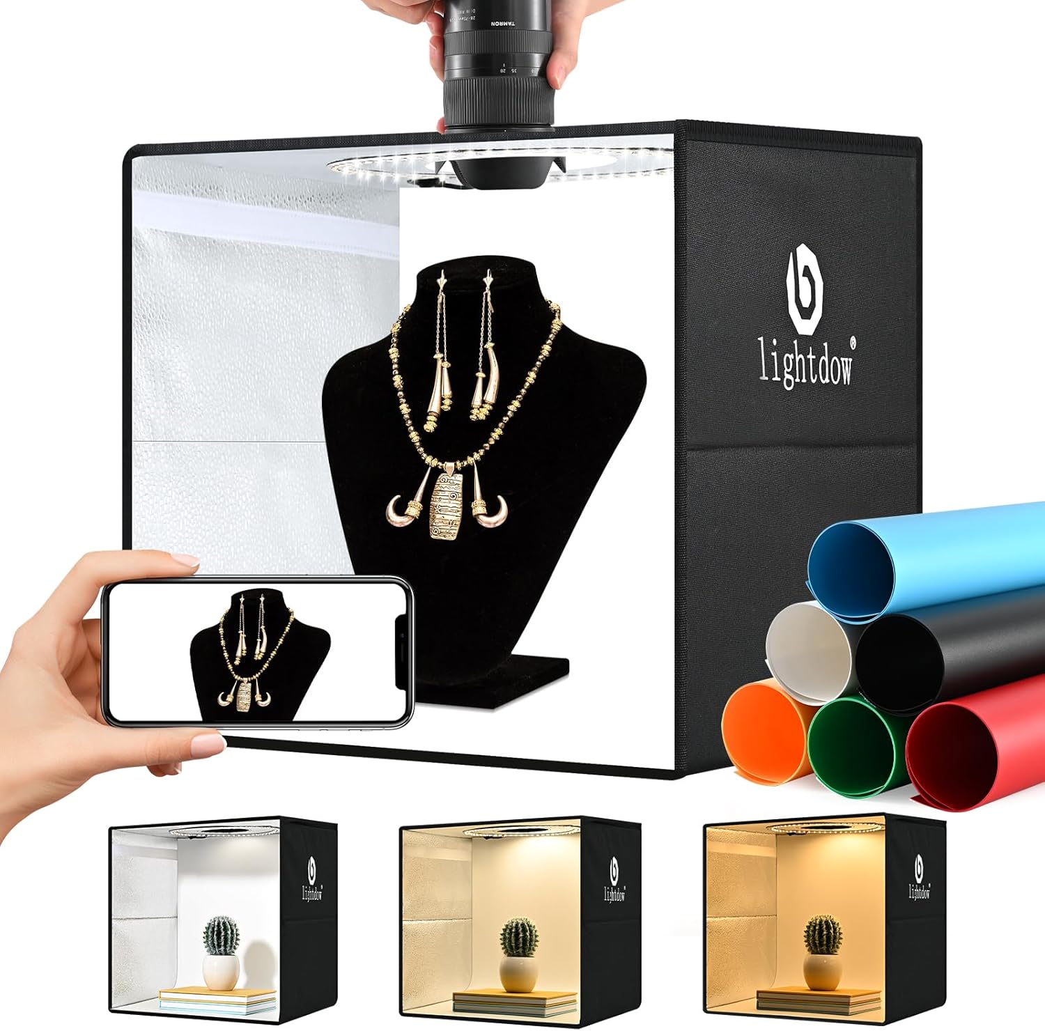 Lightdow 16x16x12 Photo Studio Light Box for Perfect Shots