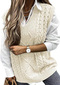 EVALESS Oversized Sweater Vest V Neck Sleeveless Loose Pullover This