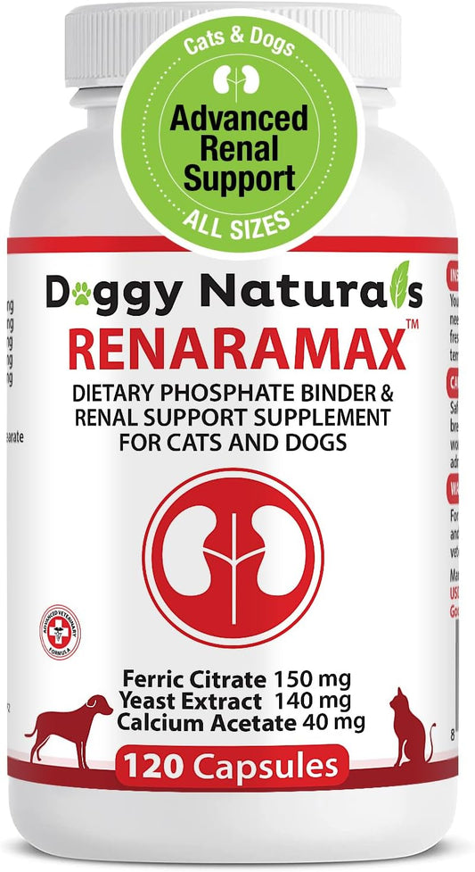 RENARAMAX Dietary Phosphate Binder for Cats and Dogs 120 Count