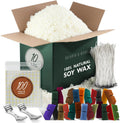Soy Wax Candle Making Kit - 10 lb Soy Wax Flakes with Dyes & Wicks