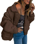 PRETTYGARDEN Sherpa Fleece Faux Fur Oversized Shacket - Warm Cozy