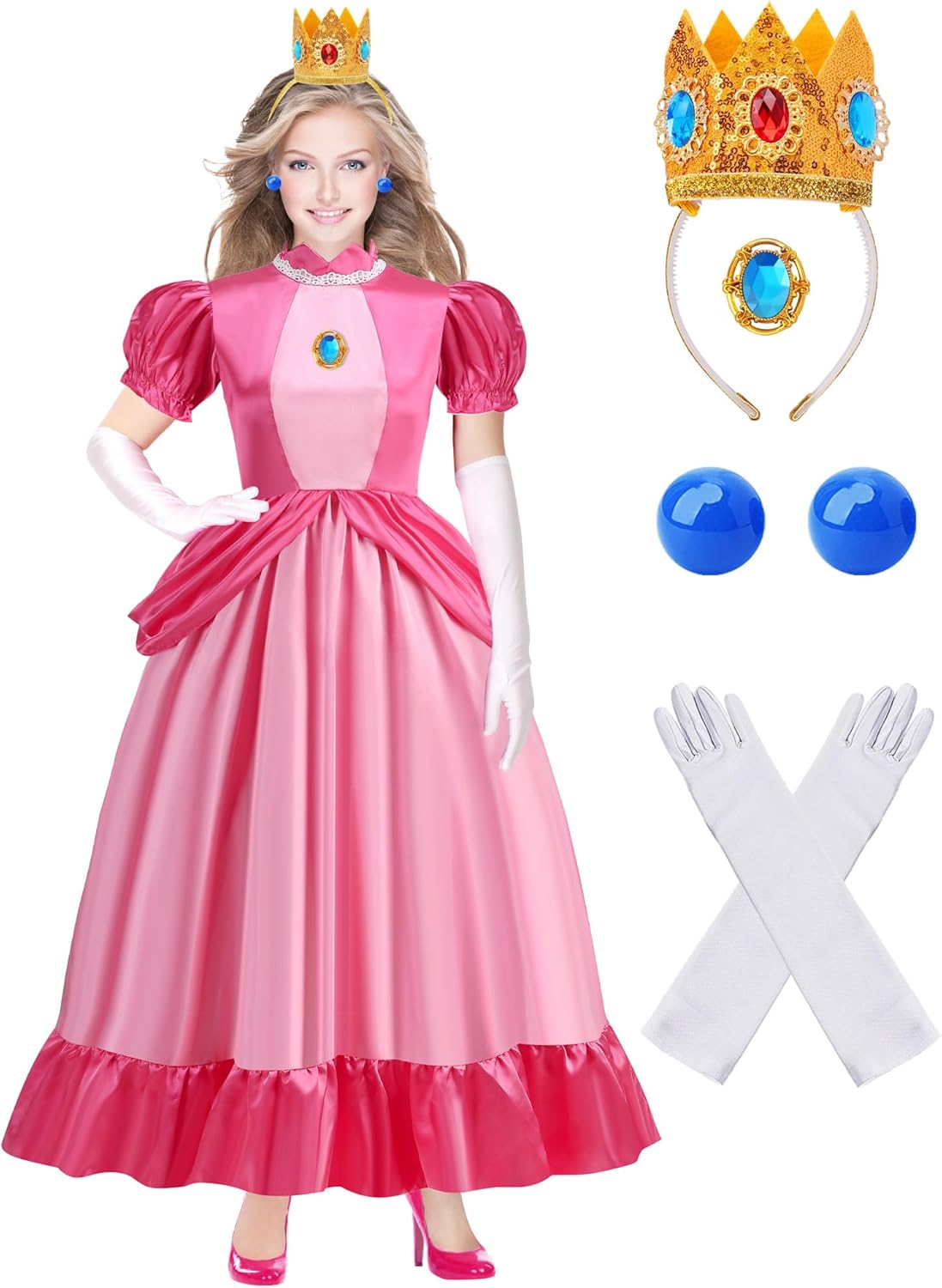 Princess Costume for Adults - Elegant Dress with Accessories