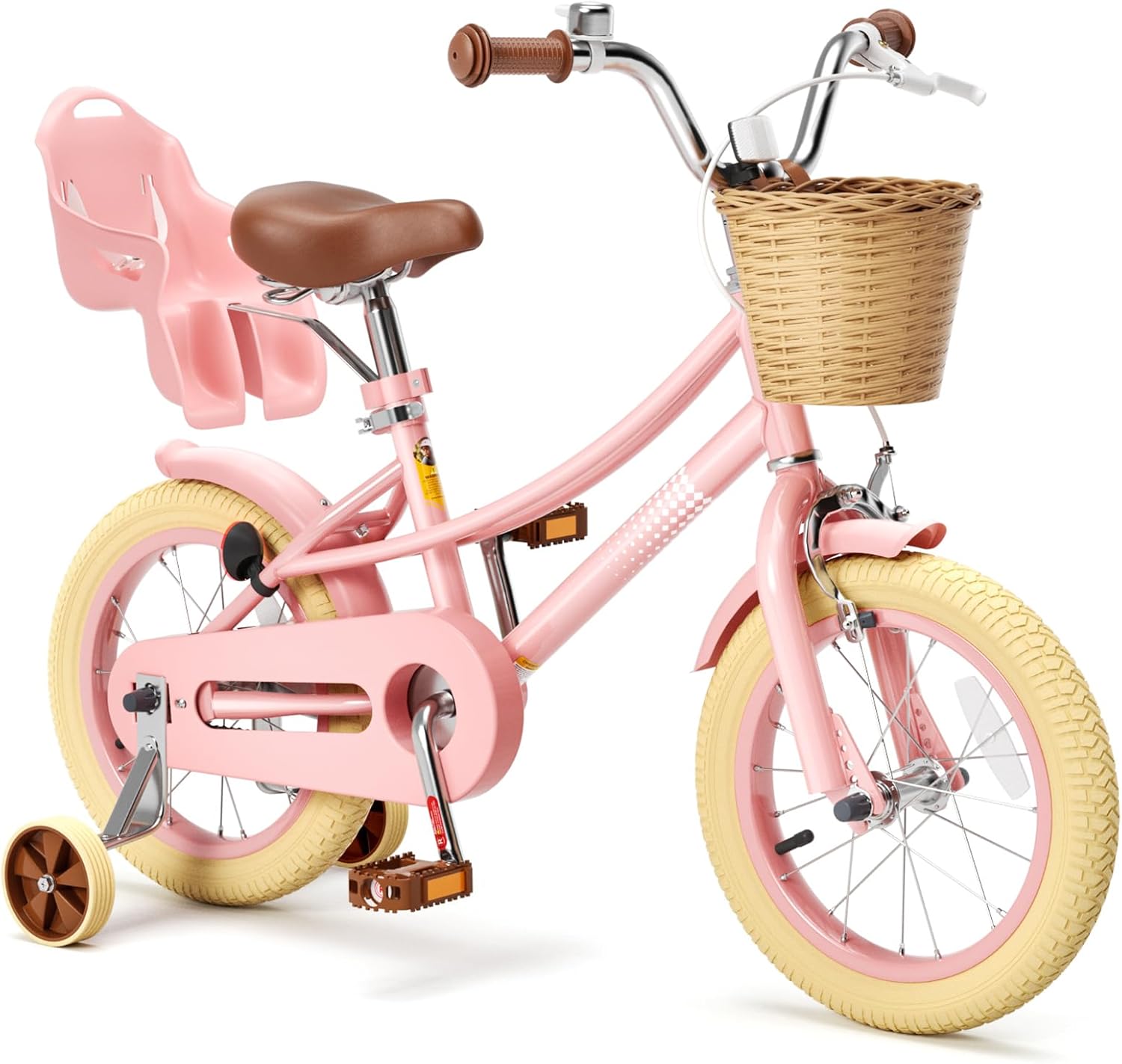 Glaf Girls Bike with Training Wheels for Kids Age 2-12 Years