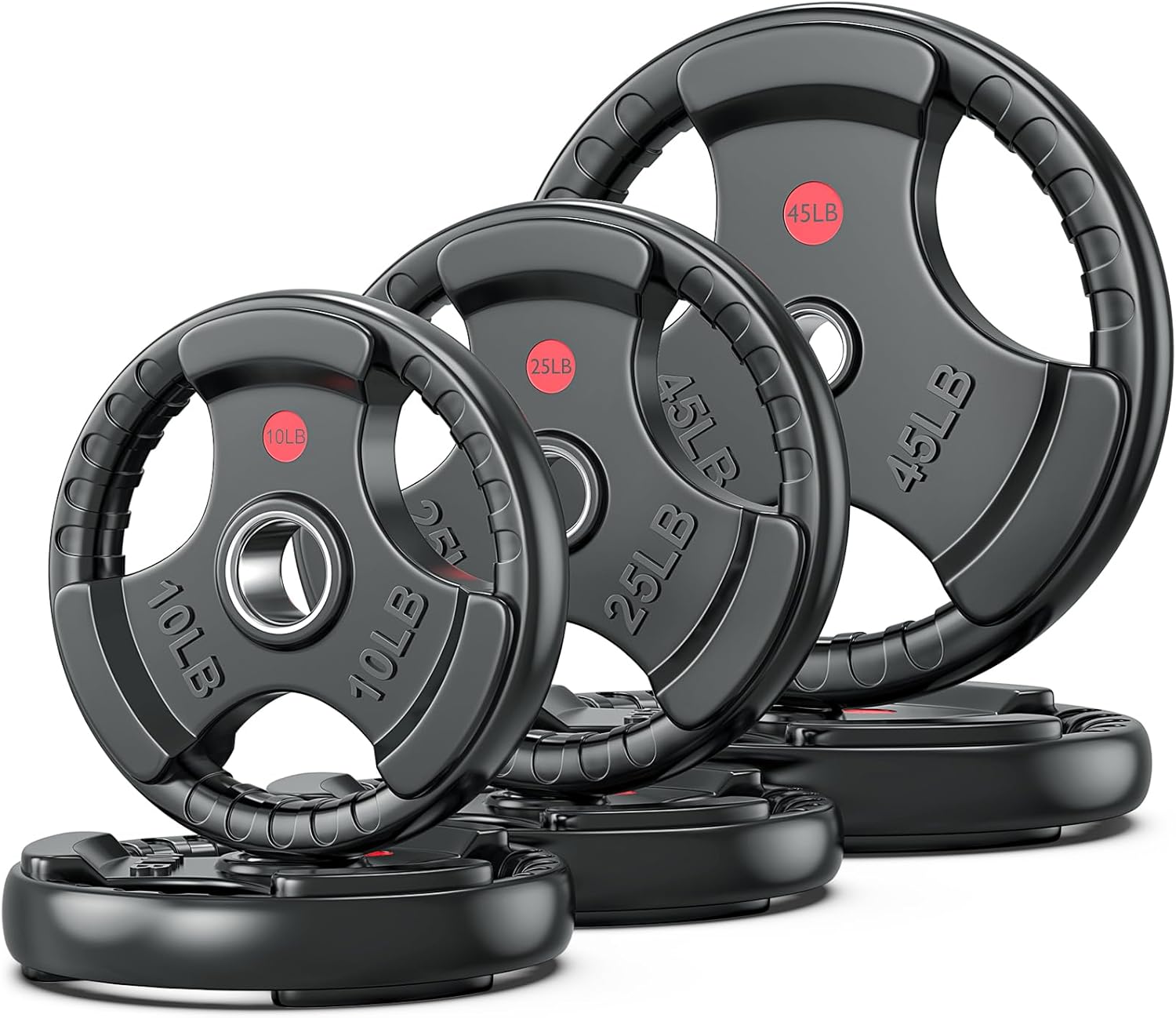 XDDIAS Rubber Weight Plates for Strength Training and Weightlifting