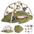 Infant Activity Center Leaf-Shaped Play Gym for Newborns - Large Mat