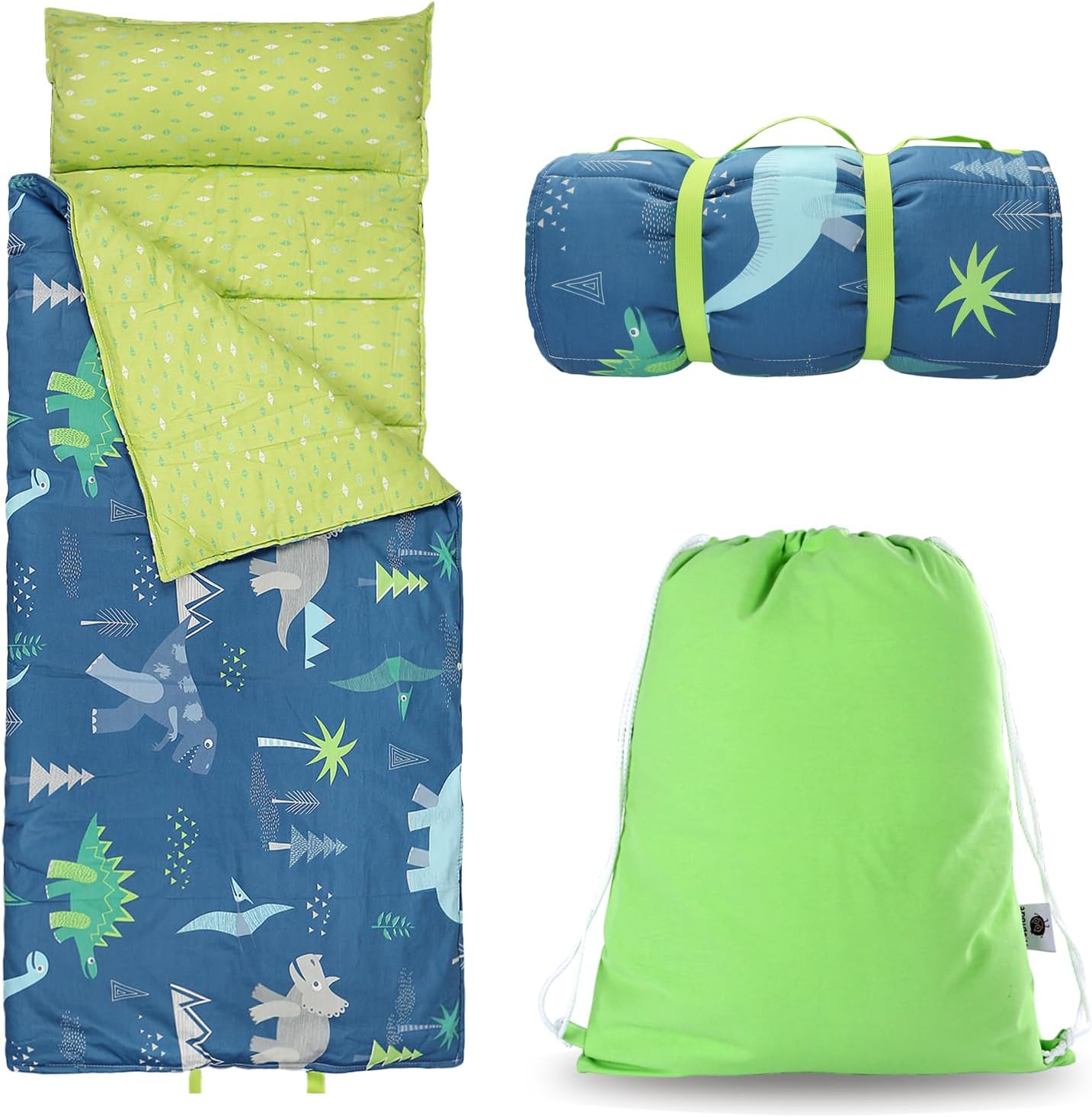 Toddlers Nap Mat with Removable Pillow for Cozy Naptime Fun