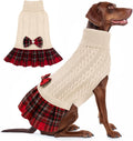 KYEESE Dog Sweater Stretchy Turtleneck Dress - Warm Knit Pullover