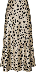 Women's Satin High Waisted Maxi Skirts - Flattering (Style 2BWY)