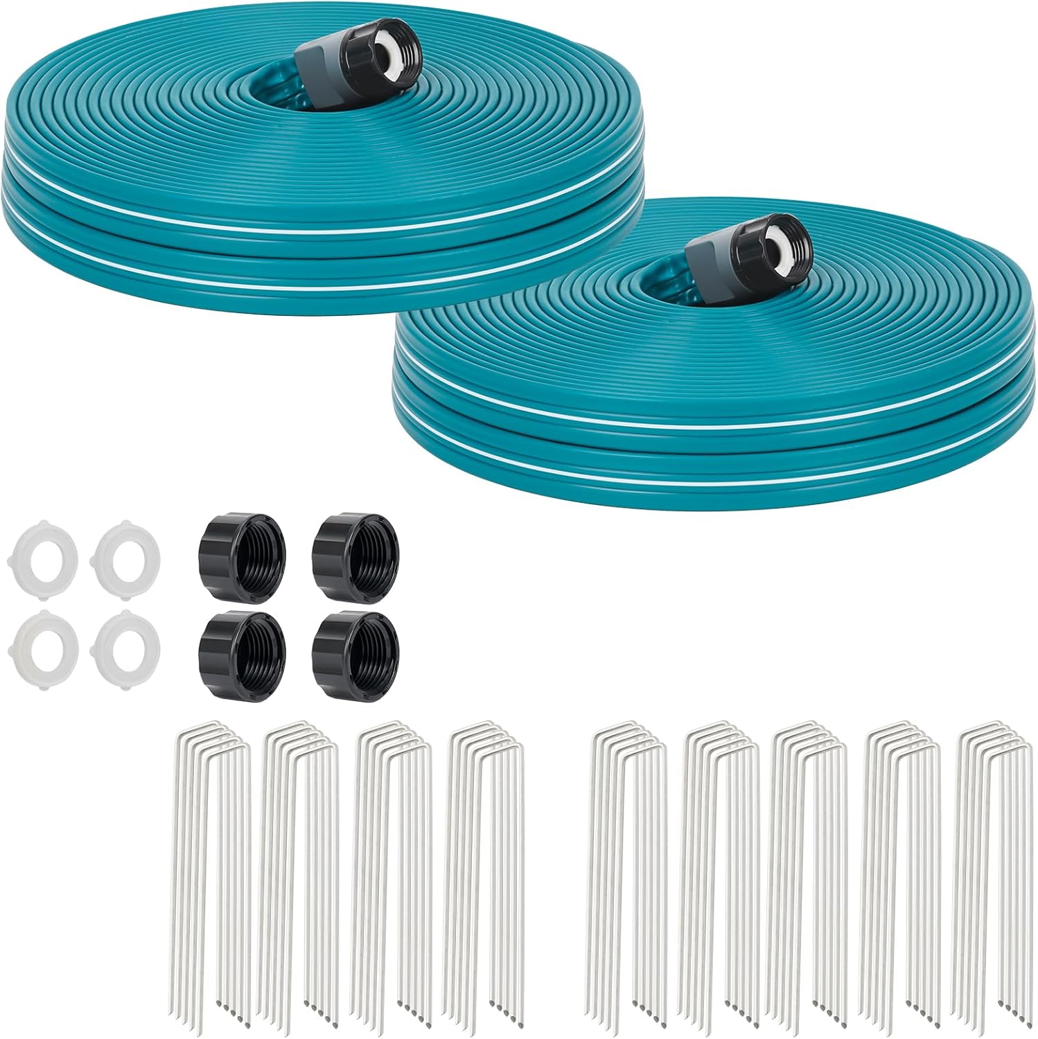 LINEX Sprinkler Soaker Hose 75 ft 2 Pack for Efficient Watering