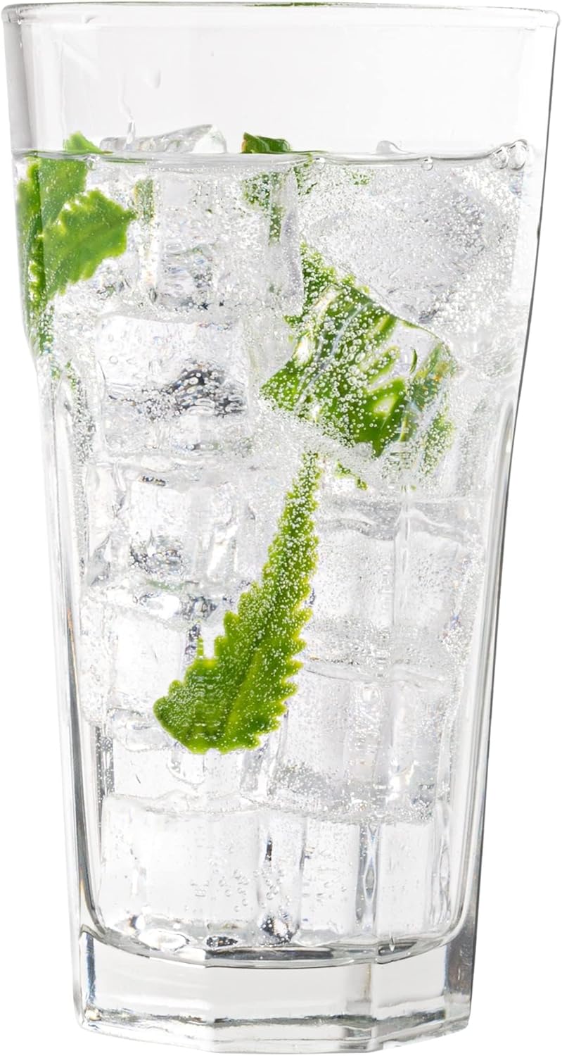 Vikko Drinking Glasses Set of 12 - Durable Stackable Tumblers