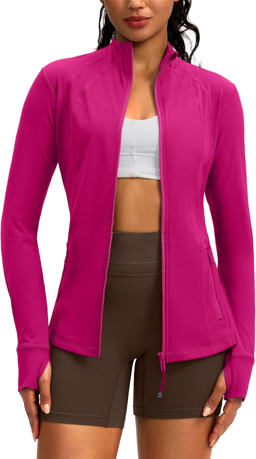 Women's Workout Jackets with 4 Pockets for Yoga and Running