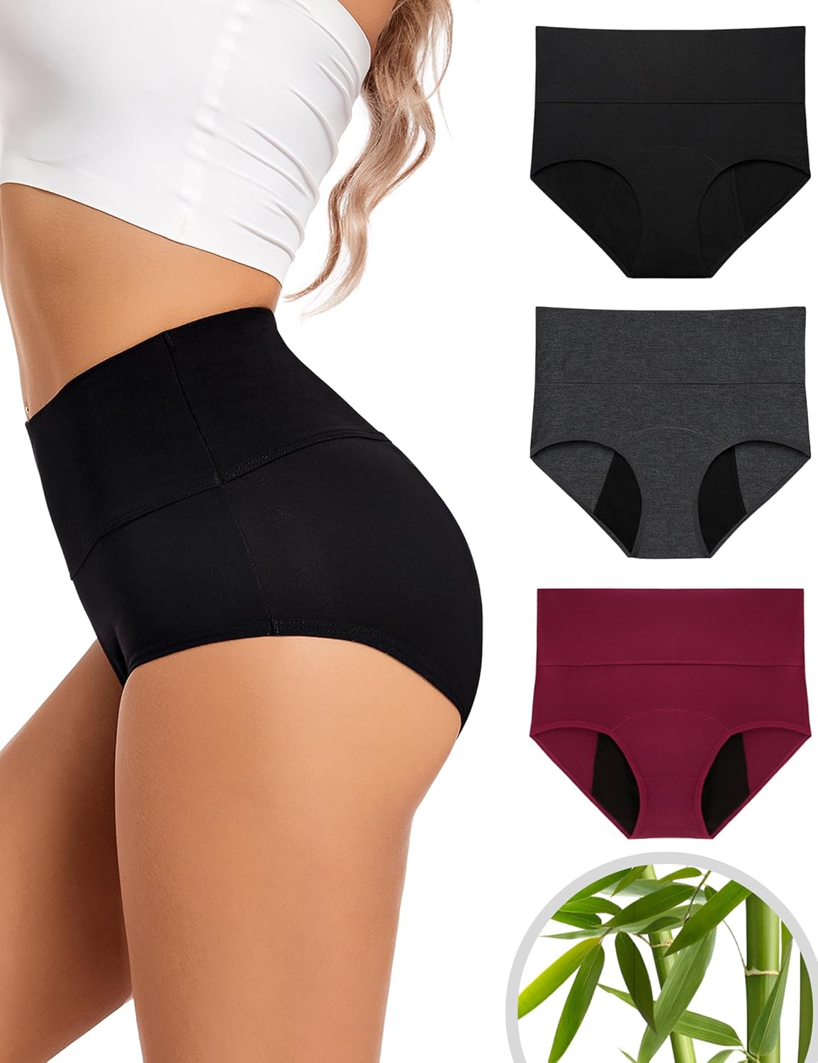 EcoPeriod High Waist Leakproof Period Underwear for Heavy Flow